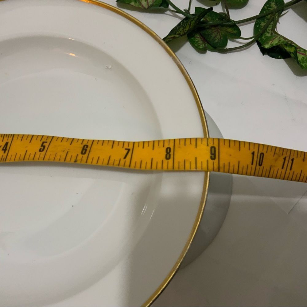 Set of 2 Salad Plates 9” Rosenthal Helena Shape White w/ Gold Trim G15 - Picture 10 of 10